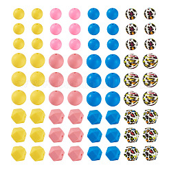 96 pièces 12 styles de perles de silicone écologiques de qualité alimentaire&nbsp;SIL-TA0003-54