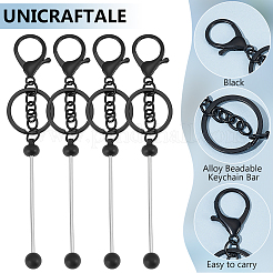 10шт. брелок для ключей из сплава с бусинами FIND-UN0007-24B