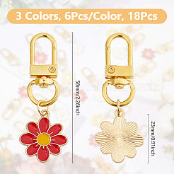 Decorazione del pendente dello smalto della lega del fiore&nbsp;HJEW-DC00011