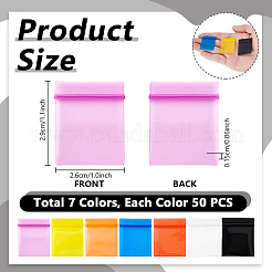 350 шт. 7-цветные полиэтиленовые пластиковые пакеты с застежкой-молнией&nbsp;ABAG-PH0001-66