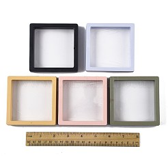 5 шт. квадратная прозрачная полиэтиленовая тонкая пленка подвесная коробка для ювелирных изделий CON-FS0001-19D