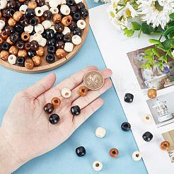 240 шт. 4 стиля деревянных европейских бусин WOOD-GO0001-11