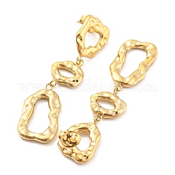 Кованые серьги-гвоздики из нержавеющей стали 304 EJEW-C067-21G