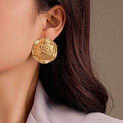 Boucles d'oreilles à tige texturées en acier inoxydable 304&nbsp;EJEW-F406-03D-G