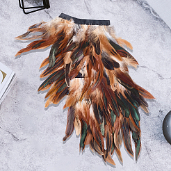 Накидка из натуральных перьев в готическом стиле&nbsp;AJEW-WH20067-017B