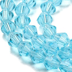 Прозрачные стеклянные бусины GLAA-F029-3mm-20