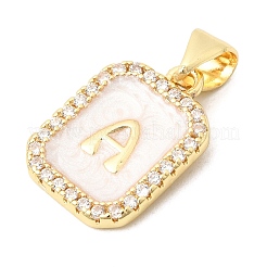 Латунные микропаве прозрачные подвески с фианитом&nbsp;KK-Z150-01G