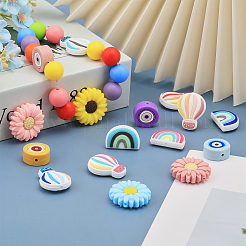 20шт 20 стильные силиконовые бусины SIL-CA0002-81