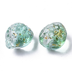 Perles de verre peintes par pulvérisation transparent&nbsp;GLAA-R215-01-B07