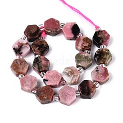 Природные родонит бисер нитей G-P534-A16-02