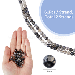 2 нити натуральных драконьих вен агатовые бусины нити&nbsp;G-FH0002-36B