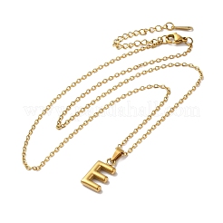 Ожерелья из нержавеющей стали 201 с вакуумным покрытием pvd NJEW-H033-01G-E