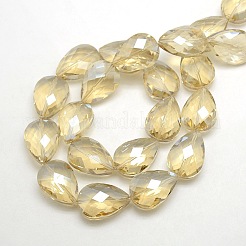 Гальванический хрусталь каплевидные бусины нити&nbsp;EGLA-F067B-10