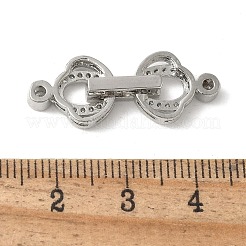 Проложить латунный прозрачный кубический цирконий над застежками&nbsp;KK-M320-21P