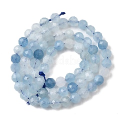 Природные Аквамарин бисер нитей G-C218-B02-6mm