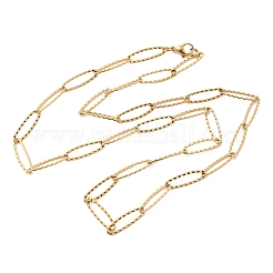 Colliers à maillons ovales texturés en acier inoxydable 304&nbsp;NJEW-K305-06G