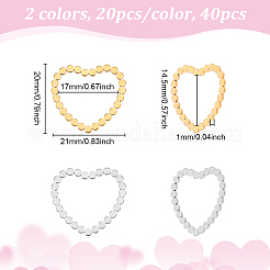 40 шт. 2 цвета 201 соединительные кольца из нержавеющей стали STAS-UN0062-08