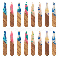 16 шт. подвески из 8-х цветов из смолы и ореха FIND-TA0006-44