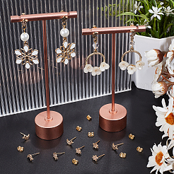 6 шт. 2 шт. фурнитура для сережек-гвоздиков из латуни с кубическим цирконием в виде звезды и луны KK-BBC0012-70