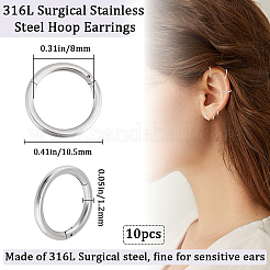 10 шт. серьги-подвески из нержавеющей стали 316L&nbsp;EJEW-BBC0001-56C