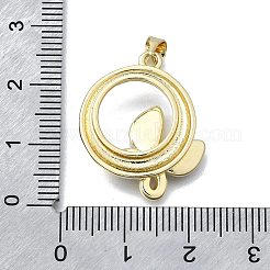 Латунные микропаве прозрачные подвески с фианитом KK-V010-17G