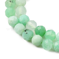 Натуральные хризопразные бисерные пряди G-C196-A02-3mm