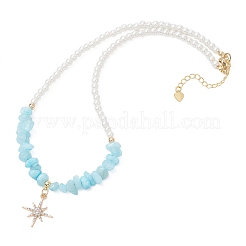 Подвеска в форме звезды из сплава со стразами NJEW-JN05696-02