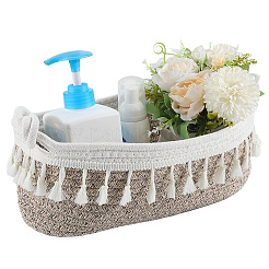Panier de rangement tissé en corde de coton&nbsp;AJEW-WH20020-153C