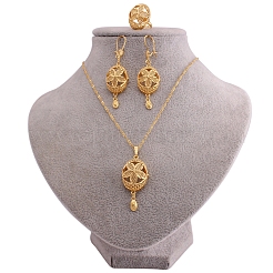 Овальные с цветочным узором латунные подвески&nbsp;FS-WGD44EB-01