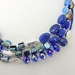 Ретро акриловые 3 слой самородки бисерные ожерелья для женщин FS-WGC2D13-01