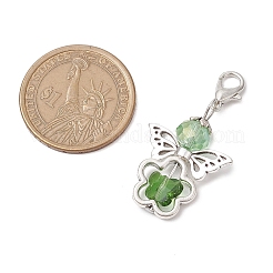 7 шт. 7-х цветные стеклянные подвесные украшения в виде ангела&nbsp;HJEW-JM02789-02