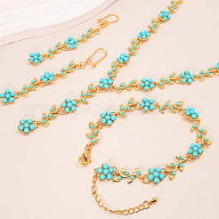 Vintage-Sets aus Messing mit floralen Halsketten&nbsp;RC4234
