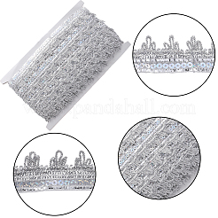 Блестящая кружевная отделка с металлическими пайетками OCOR-WH0073-04C