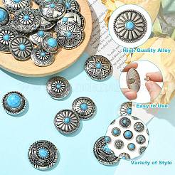 14 стильная плоская круглая заклепка для монет из сплава&nbsp;FIND-CJ0004-58