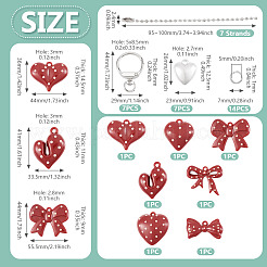 Kits para hacer llaveros con lazo de corazón&nbsp;DIY-TA0015-61