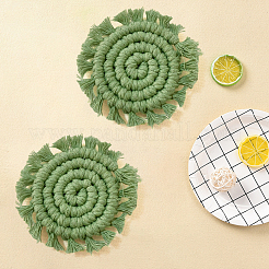 Подставка под стакан из хлопка ручной работы в стиле «богемия»&nbsp;AJEW-WH20020-294E