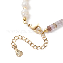 Браслеты из натуральных аметистов и культивированного пресноводного жемчуга для женщин&nbsp;BJEW-JB13249-02