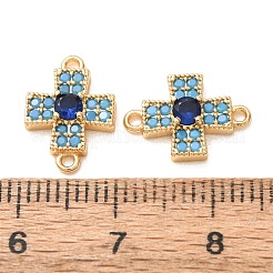 Ciondoli a croce in ottone con micro pavé&nbsp;CU-K002-08G