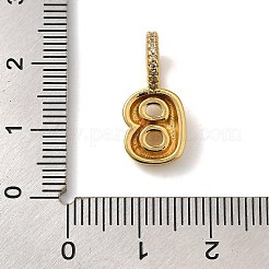 Pendentifs avec zircon cubiques à micro-pavés en laiton&nbsp;KK-K345-13B-G