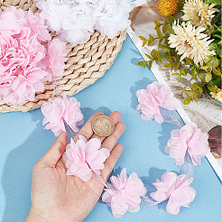 9~10 ярд 2-х цветной 3D органзы для цветочной отделки FIND-GF0004-50