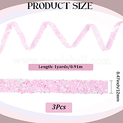 Самоклеящиеся смоляные стразы и пластиковая лента&nbsp;DIY-WH20081-008A