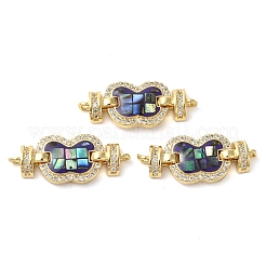 Покрытие стойки латунь микро-паве прозрачный кубический цирконий звенья-бабочки соединительные подвески&nbsp;KK-K385-102G