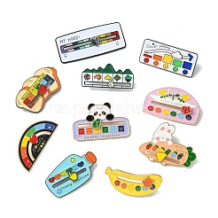 10 шт. 10 стиля настроения социальная батарея скользящие эмалевые штифты&nbsp;JEWB-CJ0001-52