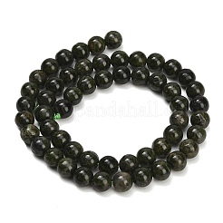 天然グリーンディオプサイドビーズ連売り  スムーズなラウンド  7.5~8mm  穴：0.8mm  約54~55個/連  15.75''（40cm）〜16.14''（41cm）&nbsp;GG-CBA993B-A01-8mm