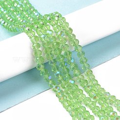 Chapelets de perles en verre électroplaqué&nbsp;EGLA-A034-T6mm-L17