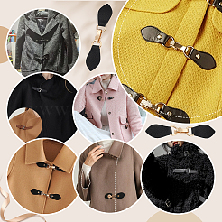 6 шт. пряжка из цинкового сплава и искусственной кожи&nbsp;AJEW-PH0006-48A