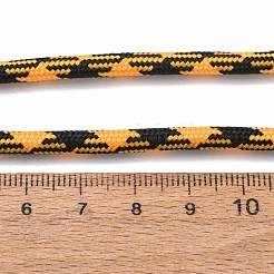 ポリコットン製の編み込みコード（芯入り）  ラウンド  靴ひも用  キーホルダーストラップ  ロープブレスレットの作り方  ゴールド  5mm  約90~100ヤード/バンドル&nbsp;OCOR-NH0002-01-04