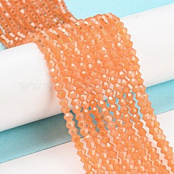 Запекание окрашенные прозрачные стеклянные бусины нити DGLA-F029-J2mm-03