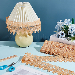 7.5 ярд полиэстеровой кружевной ленты с цветочным узором и сердцем&nbsp;OCOR-MA0001-45A