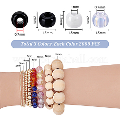 6000шт. 3 набора круглых стеклянных бусин&nbsp;SEED-PH0002-69